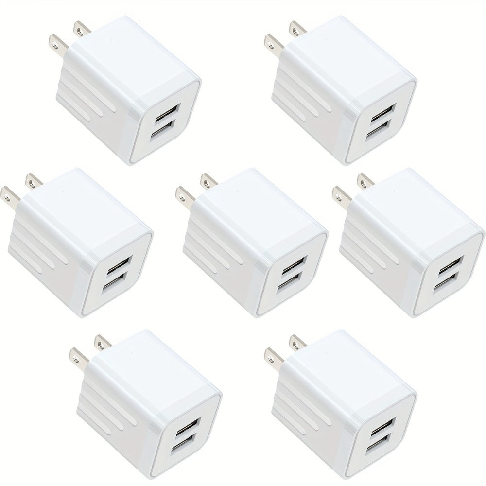 Dual Port USB Wall Charger 2.1A – JOZASHON 5V Cube Power Adapter Charging Block Brick for iPhone 16 15 14 13 12 11 Pro Max SE XS XR X 8 7 6 Plus, Samsung Galaxy, Android Phones (3-8 Pack)