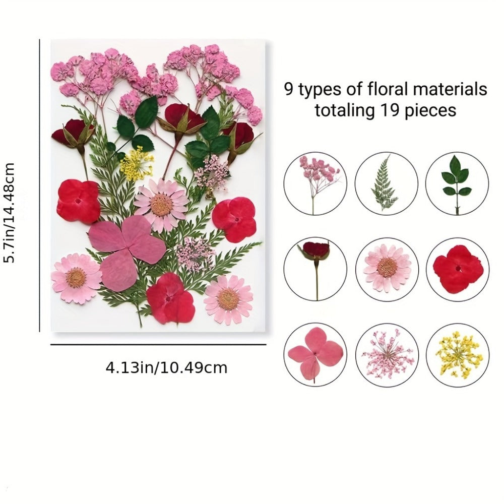 Pressed Flower Craft Set in 189, 238, 287 or 319-Piece Mixed Packs for Resin and Paper Projects