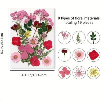 Pressed Flower Craft Set in 189, 238, 287 or 319-Piece Mixed Packs for Resin and Paper Projects