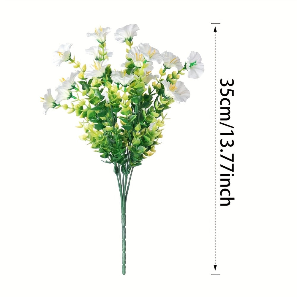 Artificial Flowers 10-Bundle Pink Morning Glory Set for Porch, Planter, Window Box and Home Decor
