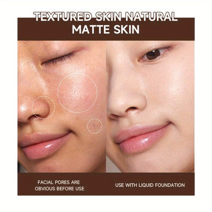 Two-Piece Matte Foundation Stick Set with Full-Coverage Formula for Oily or Combination Skin