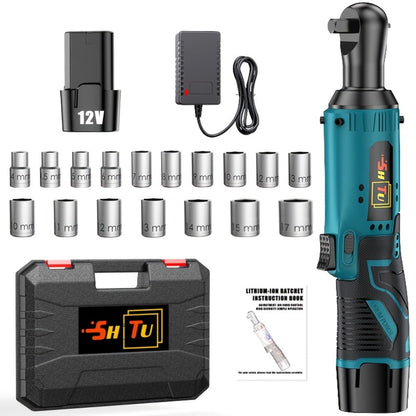 Power Tools YUNXI 12V Brushless Cordless Ratchet Wrench Kit with Batteries, Charger and Accessory Options