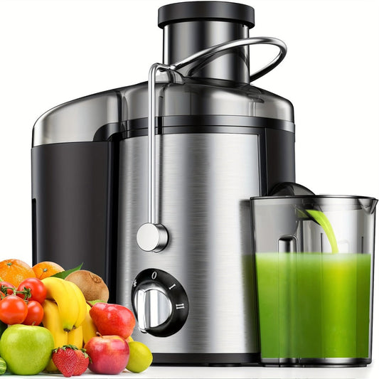 Centrifugal Juicer Machine 3-Inch Wide Mouth 3-Speed Settings – High Juice Yield Fast Extraction for Fruits & Vegetables | Easy Clean Detachable Parts Food Processor Blender Kitchen Appliance