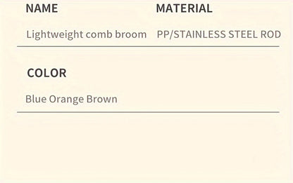 Folding Broom and Dustpan Set 50 Inch Extended Handle - Dense Elastic Bristles Wide Deep Dustpan for Dust Hair Debris, Foldable Broom for Home Kitchen Bathroom Bedroom Living Room, Blue White Black Orange Khaki