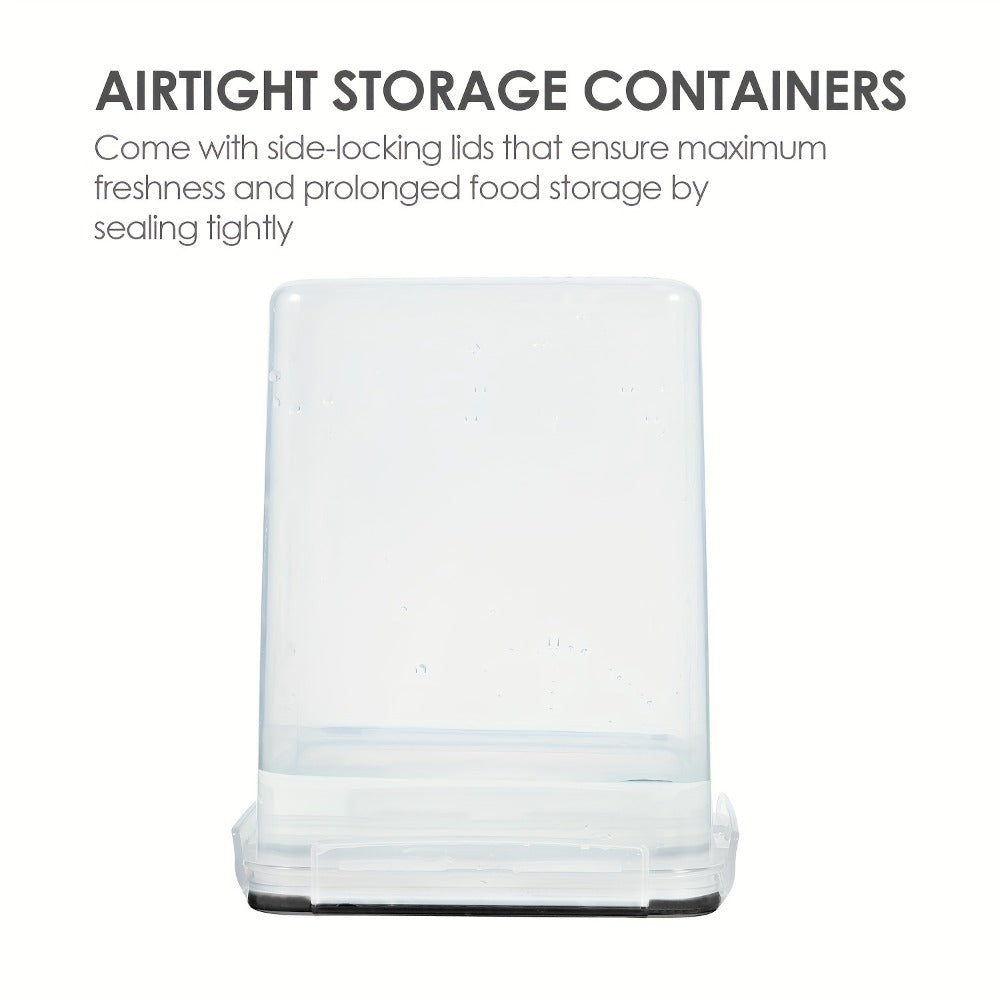 Pantry Canister Food Storage Organizer Four-Pack with 5.2L BPA-Free Containers and Measuring Cups