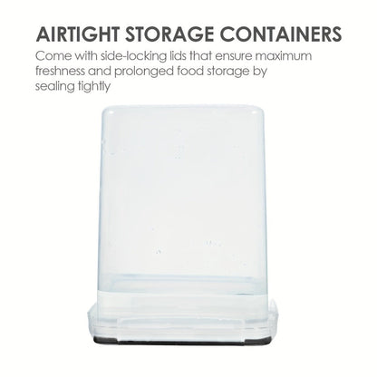 Pantry Canister Food Storage Organizer Four-Pack with 5.2L BPA-Free Containers and Measuring Cups