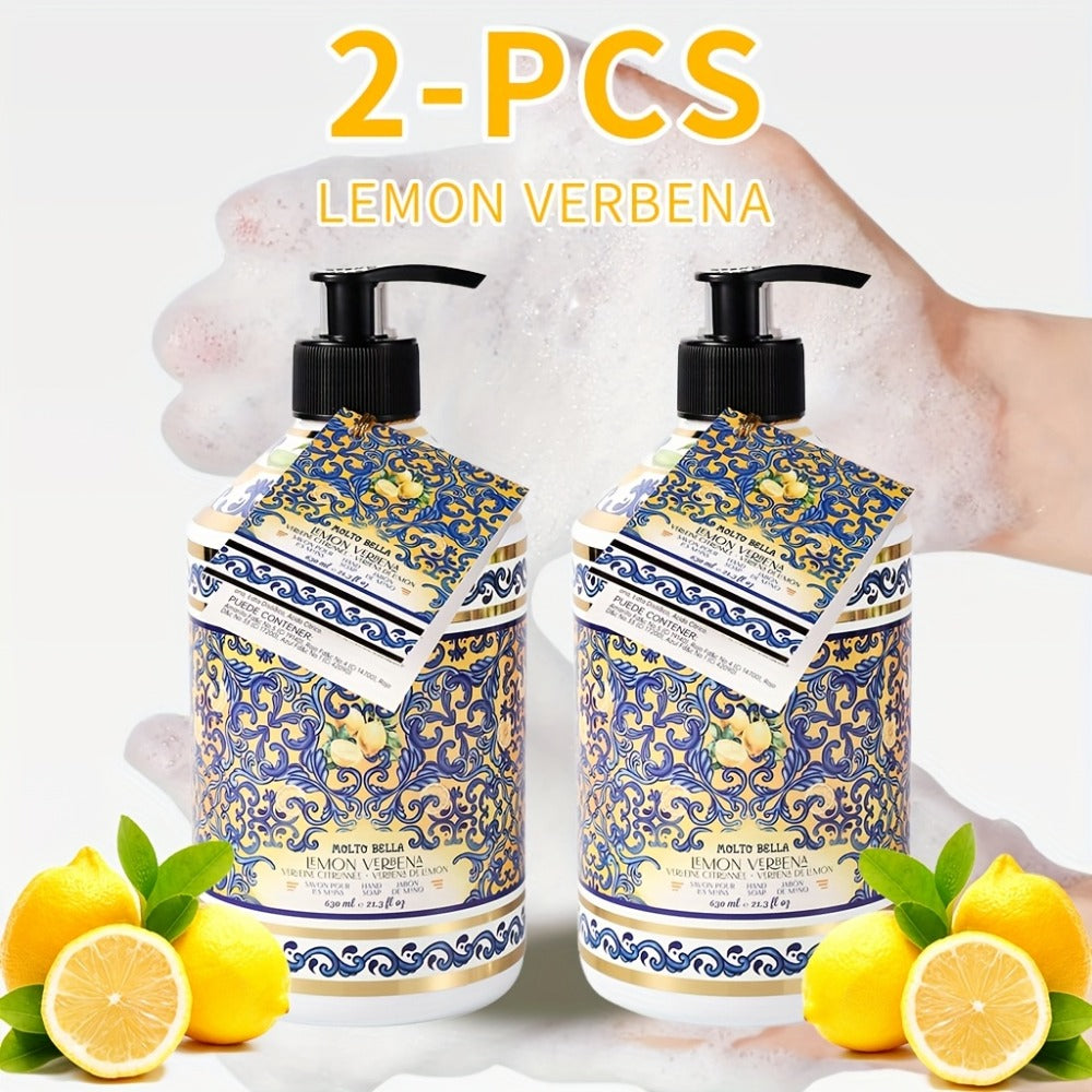 Moisturizing Liquid Hand Soap 2-Pack 21.3 fl oz Each — Foaming Pump Dispenser in 5 Scents, Gentle Gel Formula for All Skin Types, Bathroom Kitchen Office & Travel Hand Wash