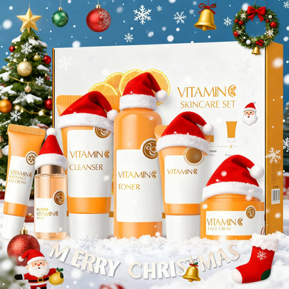 Skincare Set with Quiyum Label, 5-Piece Turmeric Vitamin C or 6-Piece Vitamin C Routine Options