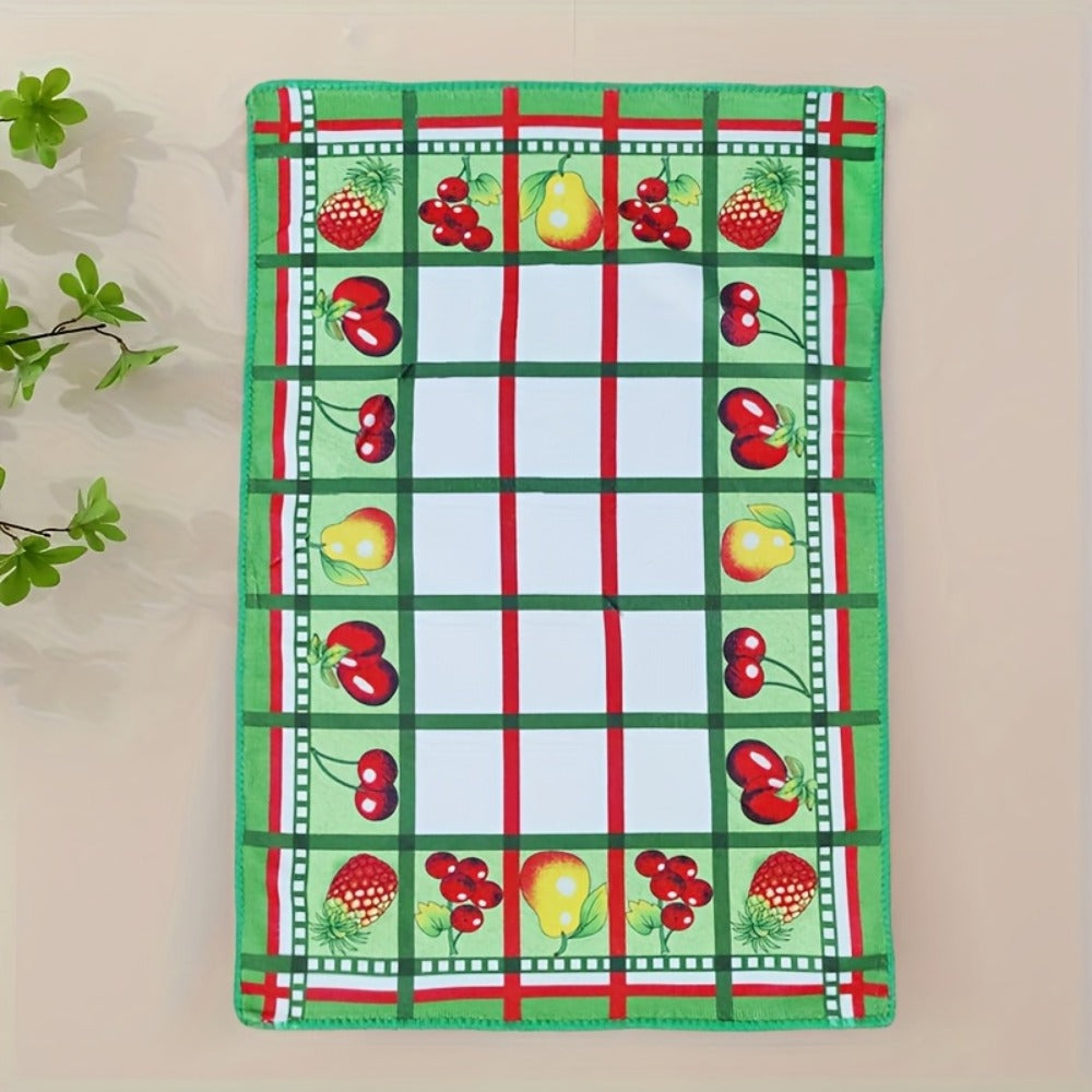 Six-Piece Printed Kitchen Towel Set, Approximately 60 x 40cm Each in Combination A or B Designs