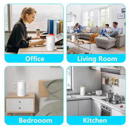 Air Purifier with 3-in-1 HEPA Filter, Air Quality Sensor, Sleep Mode and Single or Two-Piece Options