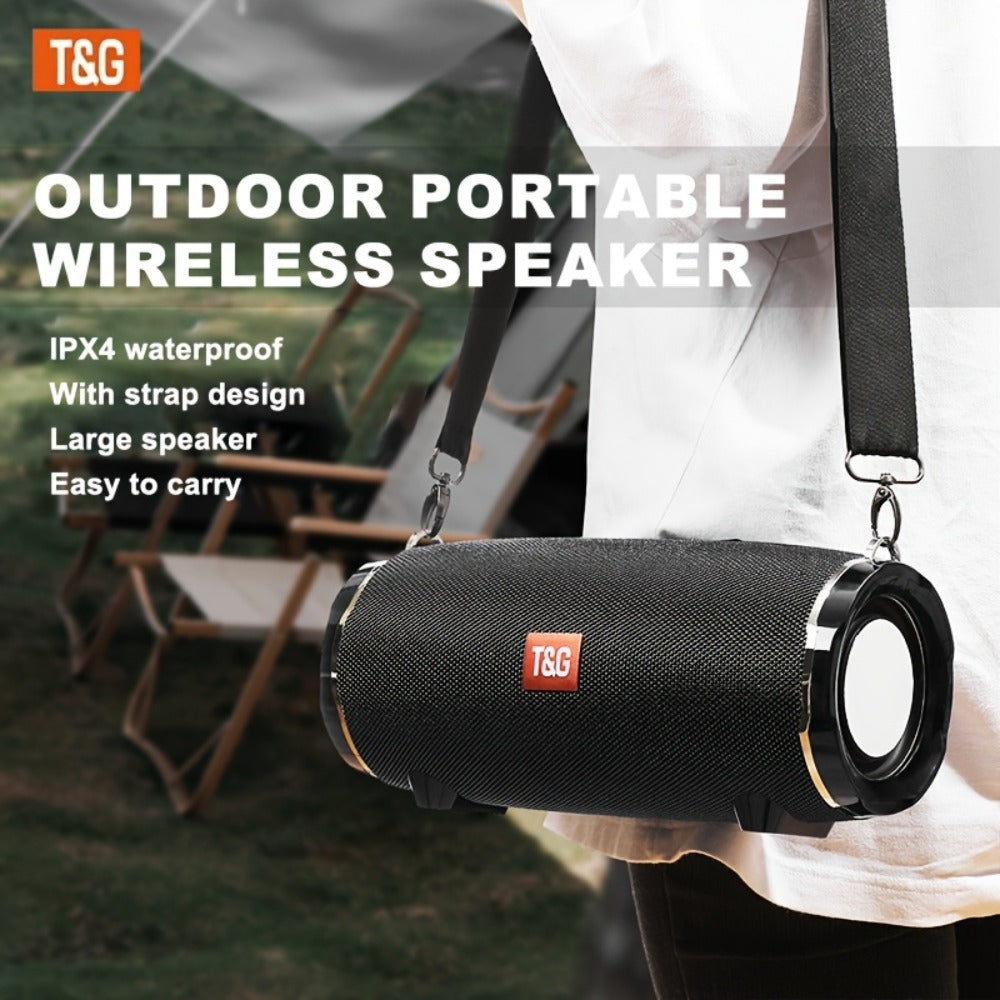 TG187 IPX4 Waterproof Outdoor Bluetooth Speaker | Dual Speakers, 4800mAh Rechargeable Battery, TWS Stereo Pairing, High Volume Portable Wireless Boombox for Party, Picnic, Camping & Stage