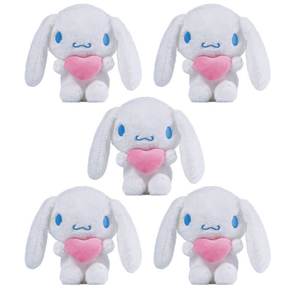 Plush Toy Heart-Holding Character Set with Five Pieces and Four Style Choices for Character Display, Room Decor and Gift Presentation