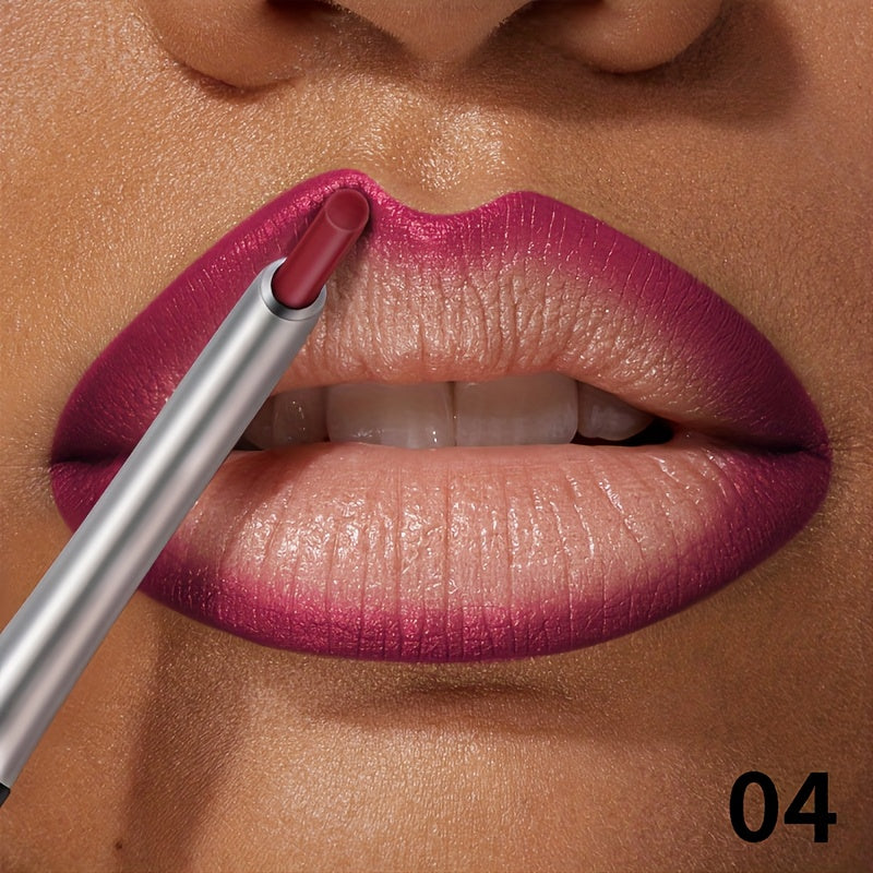 Matte Lip Liner Pencil with Eleven Numbered Checkout Shades from 01 to Color #17 for Defined Lip Looks