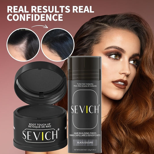Thinning Hair Root Coverage Powder with Brush — Instant Hairline Concealer Natural Shadow Effect, Voluminous Lift Lightweight Sensitive Scalp Safe Formula, 8 Shades for Men & Women All Hair Types
