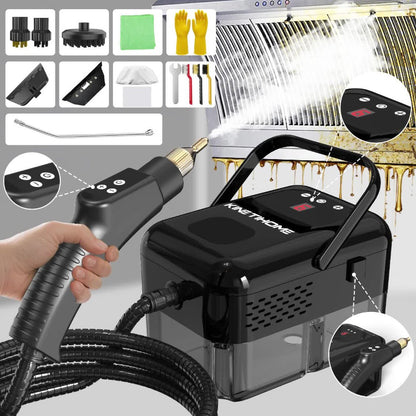 Steam Cleaner Handheld High Pressure Portable, Deep Clean for Kitchen Grease Range Hood Sofa Tile Grout Car AC Washing Machine