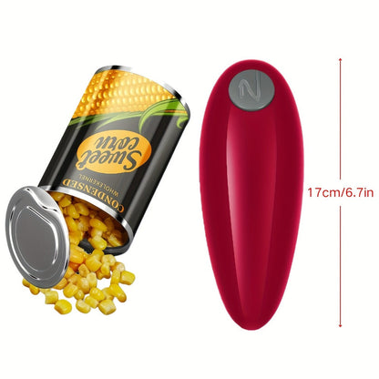 Cordless One-Touch Can Opener in Two Models: Black Big Helper or Red Master Opener Selection