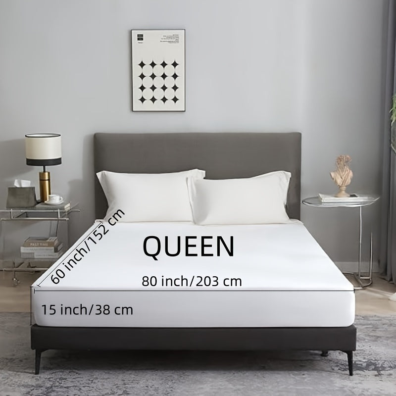 Waterproof Mattress Protector 2 Pack - Soft Microfiber Terry Cover, Noiseless Washable Fitted Sheet 8"-14" Deep Pocket, Twin Full Queen King