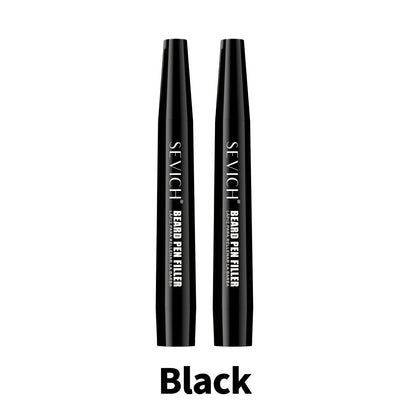 Beard Filler Pencil with Brush — Waterproof Long-Lasting Beard Pencil for Fuller Thicker Beard | Fills Sparse Patchy Beard & Mustache | Men's Grooming Tool | Black & Dark Brown | 1pc or 2pcs