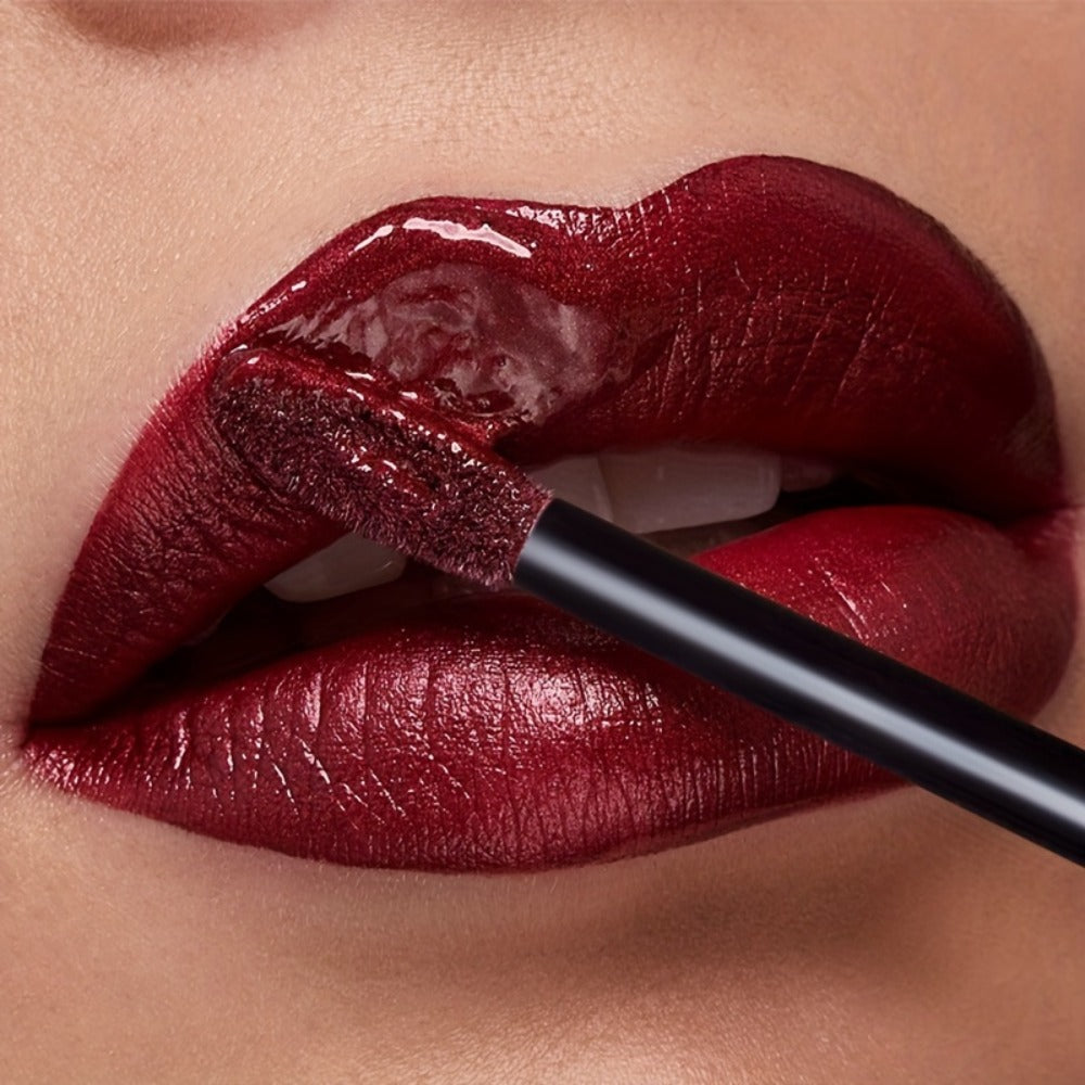 Metallic Shimmer Liquid Lip Color with 22 Numbered Shades, 7.2cm Clear Tube and Wand Applicator