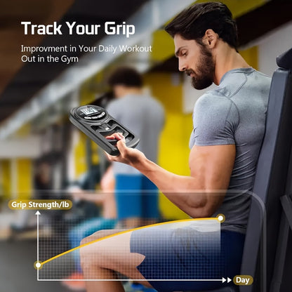 Fitness Equipment Digital Hand Grip Dynamometer with 264 lb Range, LCD Screen and Adjustable Handle