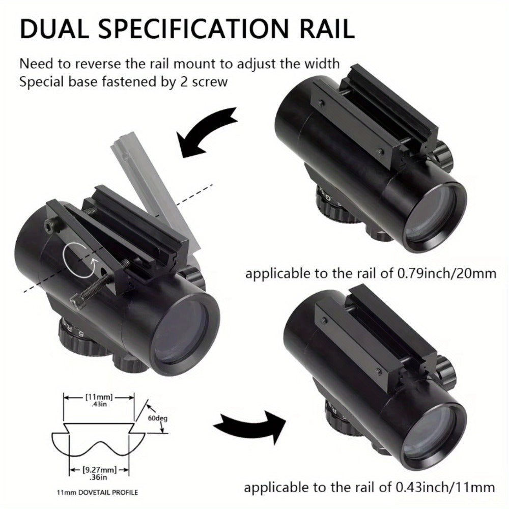Red Green Dot Sight Scope 1x40 Picatinny Rail Mount 2 MOA Reticle for Rifles Shotguns Airsoft Hunting Shooting Optics Accessory