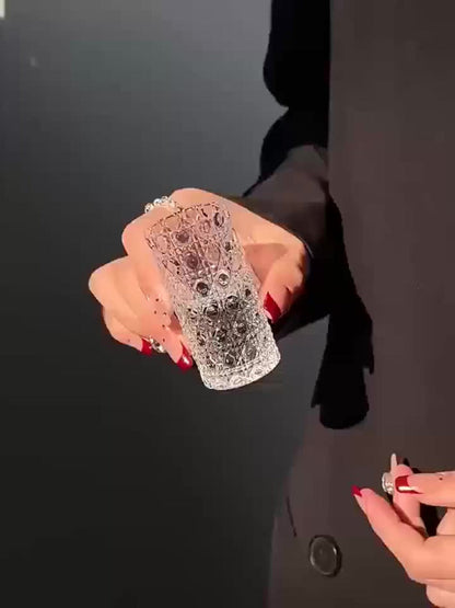 Diamond-Texture Shot Glass Set in Four- or Six-Piece Checkout Options for Home Bars and Party Serving