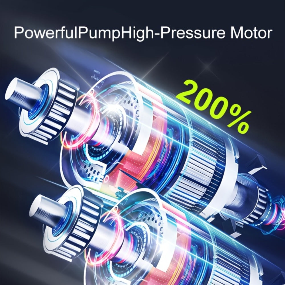 Portable Tire Inflator Air Compressor 150PSI – Cordless Smart Air Pump with Digital Pressure Gauge, LCD Display, 3X Fast Inflation, 6000mAh Battery, for Cars, Motorcycles, Bicycles & Balls