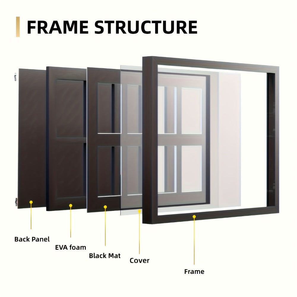 Wall-Mounted Trading Card Display Frame with Wood-Fiber Construction and 1, 2, 4, 6 or 10 Grid Options