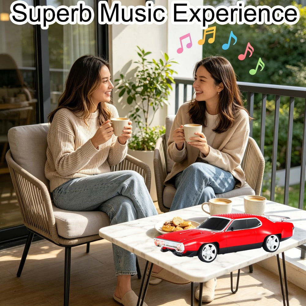 Portable Bluetooth Speaker Car-Shaped Model with TWS, USB, FM, TF, AUX and Seven Retained Color Packs