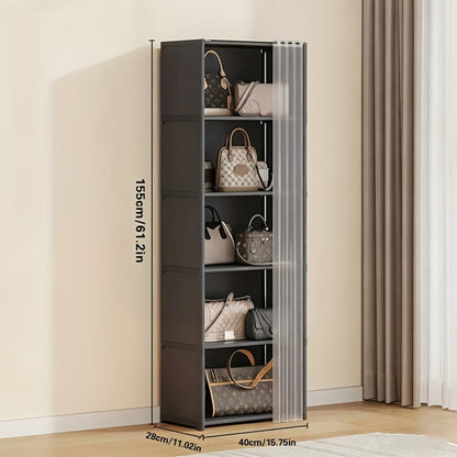 Clothing Rack Storage Organizer Single or Double Row, 15.75 or 31.5 Inch in Black or White