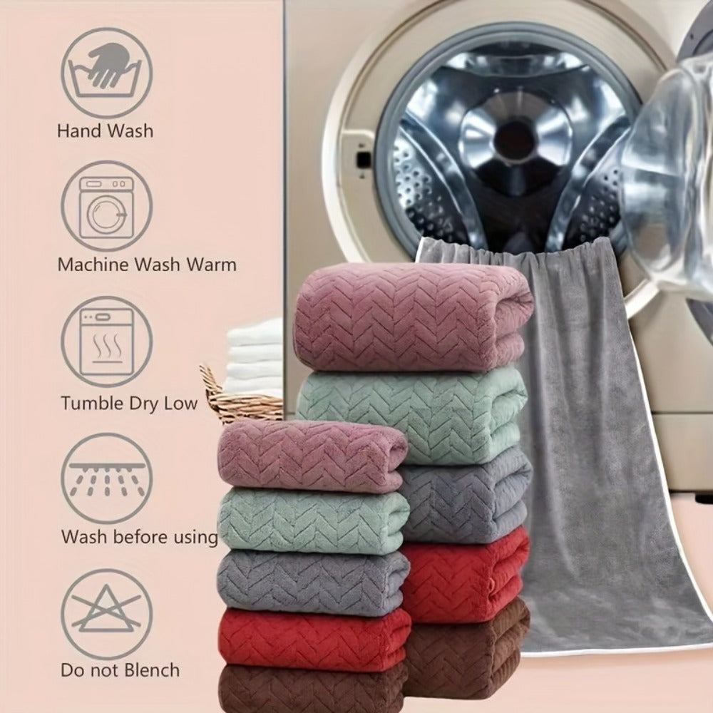 Bath Towels Set 18 or 20 Piece Coral Fleece Mix with Washcloths and Bath Ball in Multiple Colors