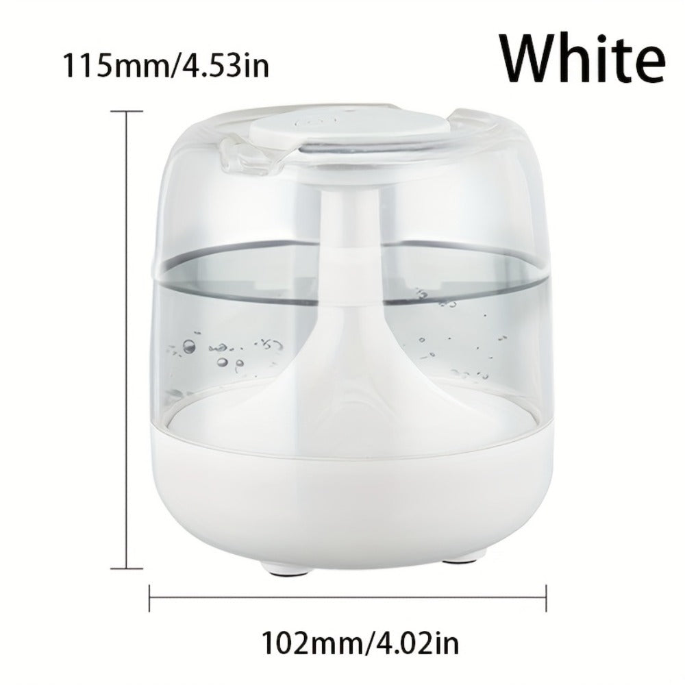 USB Humidifier with 7-Color Night Light – Silent 26dB Double Mist Visible Water Tank 24-Hour Runtime for Bedroom Living Room Office Desktop Home Decor Gift