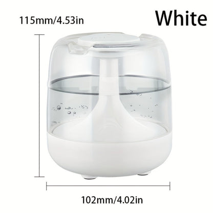 USB Humidifier with 7-Color Night Light – Silent 26dB Double Mist Visible Water Tank 24-Hour Runtime for Bedroom Living Room Office Desktop Home Decor Gift