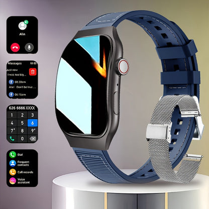 Smartwatch 1.96 Inch Curved HD Display with Bluetooth 5.2 Calling and Fitness Readouts in Three Colors