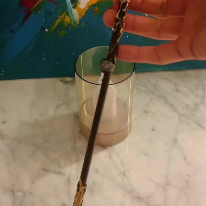 Zodiac-Themed Decorative Wand with Resin and Stone-Look Accents, Gift Box and All Twelve Sign Variants
