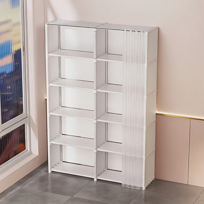 Clothing Rack Storage Organizer Single or Double Row, 15.75 or 31.5 Inch in Black or White