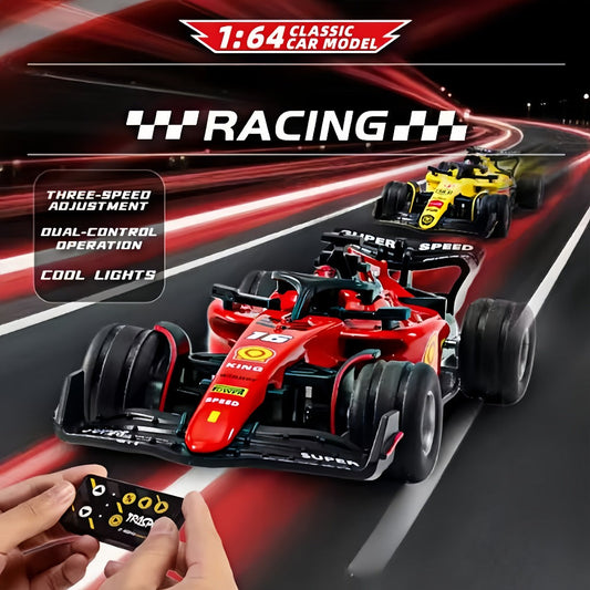 Mini RC Racing Car 1:64 Scale 2.4G Alloy Die-Cast 4WD Drift Toy Car with Lights & Adjustable Speed – Indoor Outdoor RC Car for Boys | Collection Gift Set | Best Birthday Christmas Party Toy