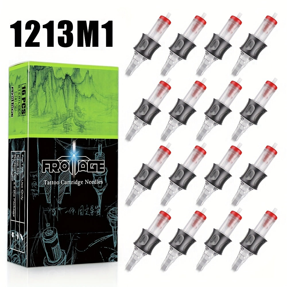 Tattoo Needle Cartridge Set 26 Sizes Integrated High Transparency Tips Round Liner Shader Curved Magnum M1 RL RS CM Disposable for Professional Artists & Beginners