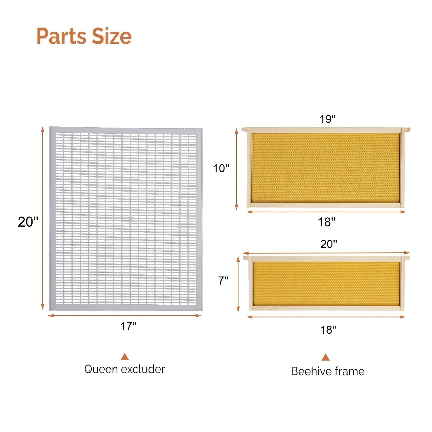 Langstroth Bee Hive Kit Wax Coated Wood 10-Frame 3-Layer Frames
