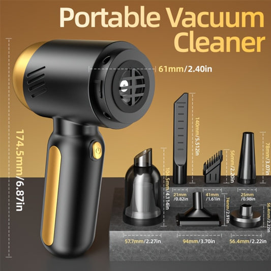 Handheld Car Vacuum Cleaner Wireless 13KPa - 4000mAh USB Rechargeable, Dry Wet Dual-Purpose Blow & Suction, Portable Mini Auto Interior Vacuum for Car Home