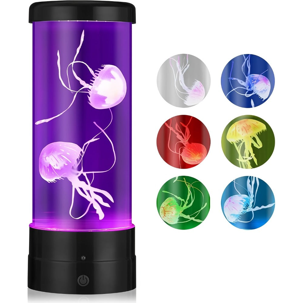 Jellyfish Lamp LED Floating 7 Color Mood Light | Electric Fantasy Jellyfish Tank Table Lamp for Home & Office Decor – Ambient Night Light Gift for Men, Women & Mother's Day