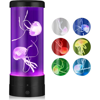Jellyfish Lamp LED Floating 7 Color Mood Light | Electric Fantasy Jellyfish Tank Table Lamp for Home & Office Decor – Ambient Night Light Gift for Men, Women & Mother's Day