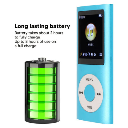 Portable MP3 MP4 Player with 128GB Expandable Storage, Lossless Audio FLAC MP3 WMA APE, Video Playback, E-Book Reader, LCD Screen, Alloy Body, Ideal for Music Travel Offline Listening