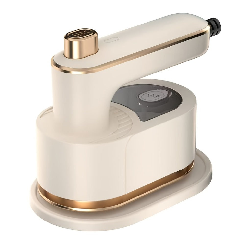 Compact Garment Steamer and Dry Iron in Green, Approximately 7.3 x 4.9 x 3.9 Inches with Ceramic Panel Marking