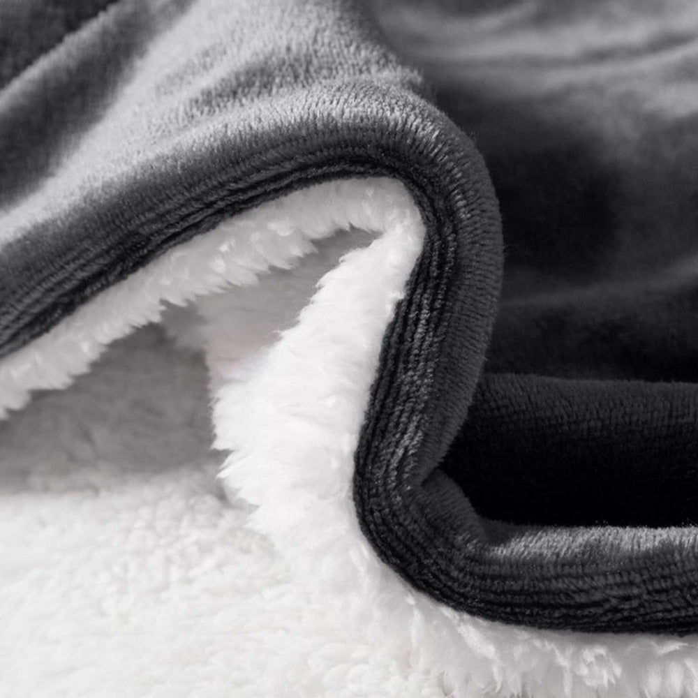 480GSM Sherpa Fleece Blanket – Double-Sided Heavy Warm Throw for Couch, Bed & Travel, Reversible All Season, 13 Colors, 3 Sizes