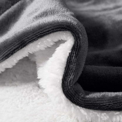 480GSM Sherpa Fleece Blanket – Double-Sided Heavy Warm Throw for Couch, Bed & Travel, Reversible All Season, 13 Colors, 3 Sizes