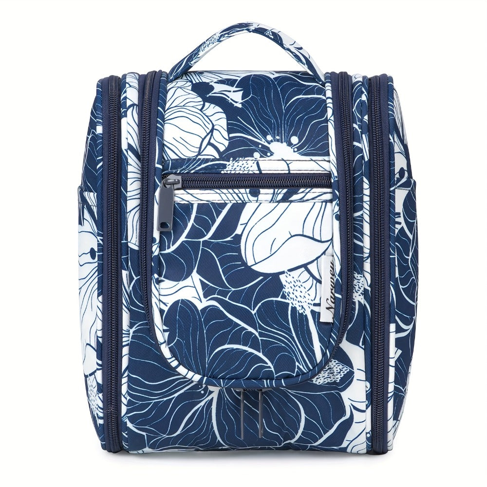 Hanging Toiletry Bag for Women Large Capacity Travel Makeup Organizer Bag with Hook Multi-Compartment Waterproof Cosmetic Pouch 16 Prints for Cruise Gym