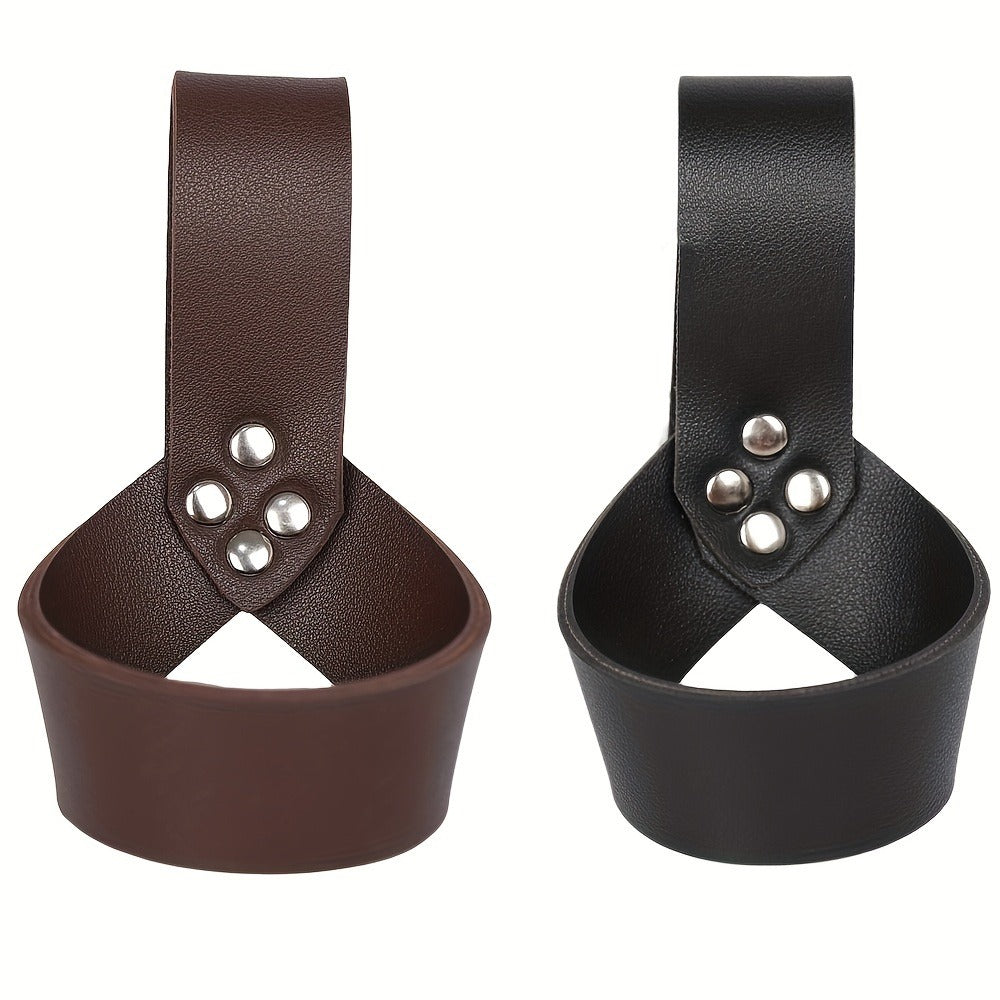 Costume Accessories Faux Leather Knife Sheath and Belt Options in Black or Brown for Medieval Outfits