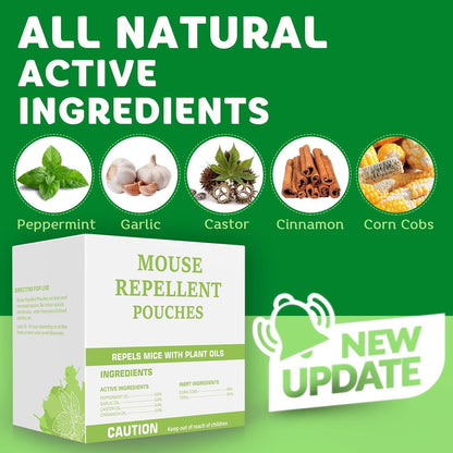 Peppermint Rodent Repellent Pouches 10/12 Pack, Mouse Mice Rat Spider Squirrel Repellent, Pest Control Pouches for Indoor Outdoor Home Garage