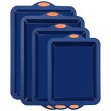 4-piece baking tray set - navy blue